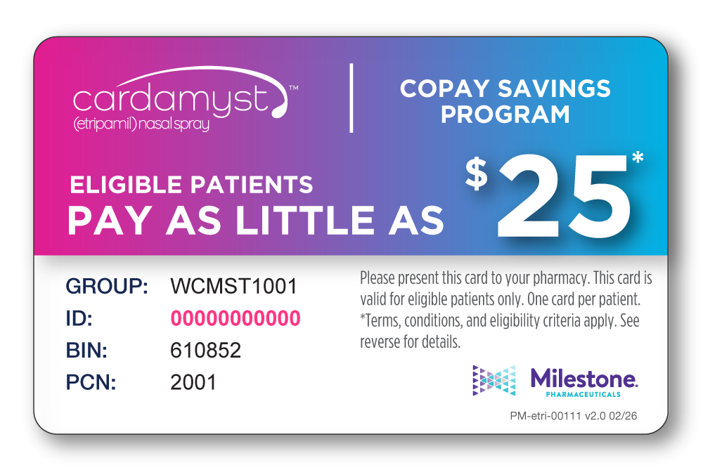 CARDAMYST Copay Savings Card